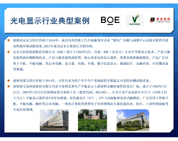 光電顯示行業(yè)典型案例